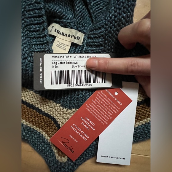 Misha And Puff Blue Smoke Log Cabin Balaclava - Picture 4 of 4